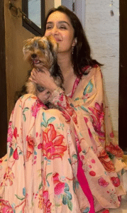 Shraddha Kapoor With Dog (Credit - Instagram)