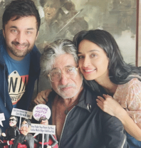 Shraddha Kapoor With Her Father & Brother (Credit - Instagram)
