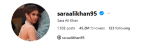 Sara Ali Khan's Instagram Page (Credit - Instagram)